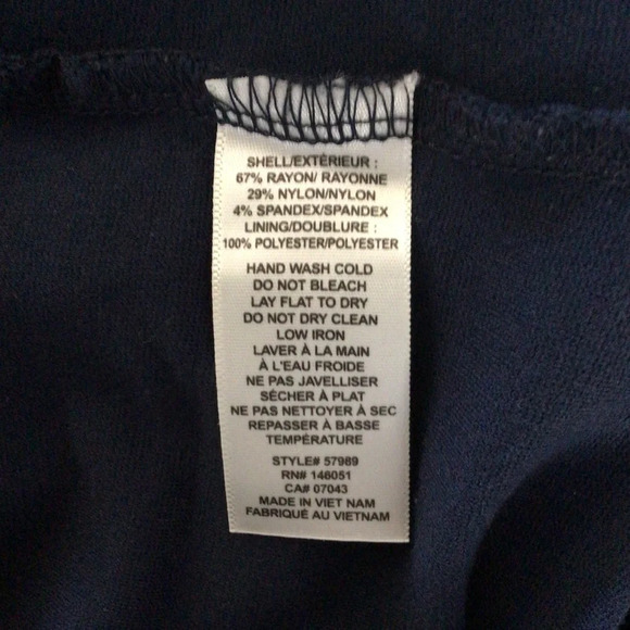 Monteau Los Angeles Navy Blue Scalloped Edge Dress - Size Medium - Picture 10 of 10